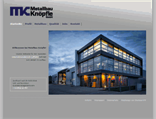 Tablet Screenshot of metallbau-knoepfle.de